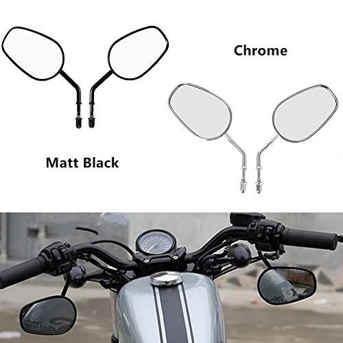 Espejos retrovisores de aluminio CNC con adaptadores de 8mm y 10mm para motocicleta 6