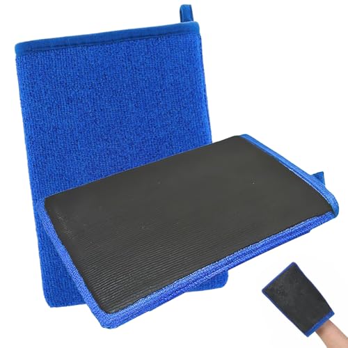 ZcrPrn Clay Mitt Car Wash Mitt 2 Pack Microfiber Clay Bar Cleaning Mitt for Car Detailing Durable Clay Bar Washing Gloves for Auto Detailing
