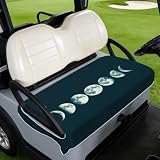 TNKBREEZE Mondphasen Golfwagen Sitzbezüge Ersatz Schutzabdeckung Decke Grün Sitzhandtuch Faser rutschfest Universell Passend Für 2-Sitzer Golfwagen 78.5cm x 130cm (31 x 79 Zoll)