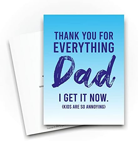 Funny Father's Day Cards | Birthday Cards for Dad | Greeting Card Him | Thank You for Everything Appreciation | Comedy Humour Joke | CBH156