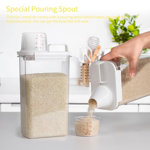 FrutPunch Rice Container, Rice Storage Container, 3-5 Lbs Tcereal Storage Container, Dog Food Storage Container, Suitable for Home Kitchen Rice, Soybean Food Storage
