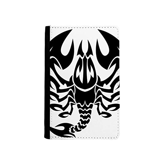 Porte-passeport Scorpion constellation en similicuir haut de gamme pour voyageur chic
