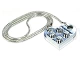 lego chrome Auch in rot erhältlich. heart bricks - Herzchen-Kette mit LEGO® Teilchen (chrom)