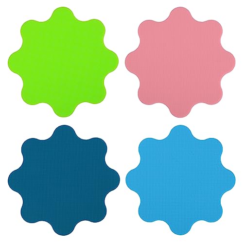 4pcs Jar Opener Pads, Silicone Rubber Jar Opener Grippers Pads Multifunctional Jar Opener Gripper Pad for Elderly Children Women Weak Hands(Light Blue, Dark Green, Pink, Cyan)