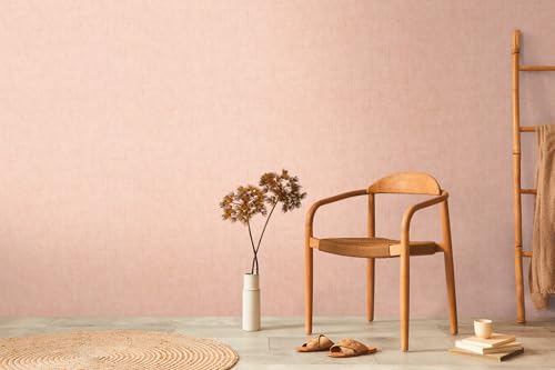 Papel pintado rosa no tejido COSMOPOLITAN con relieve textil lavable y resistente 10,05m 6