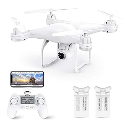 Potensic T25 GPS Drone , FPV RC Drone with Camera 1080P HD WiFi Live Video, Dual GPS Return Home, Quadcopter with Adjustable Wide-Angle Camera- Follow Me, Altitude Hold, Long Control Range, White