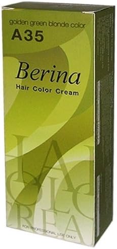 Berina Hair Professional Permanent Color 'A35' (Golden Green Blonde)