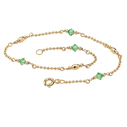 Simulado Birthstone 14 K de oro pulsera de tobillo 11 " Cover