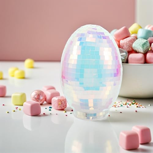 Huevo de Pascua de vidrio OUNONA adorno decorativo de escritorio para casa 8