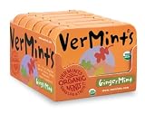 VerMints | Organic | GingerMint | Breath Mints | 1.41 ounce Tins | Pack of 6 | Breath Mints | Gluten