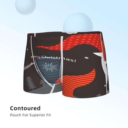 Boys' Cotton Boxer Brief Soft Underwear-Christmas Gnomes In Red Hats4