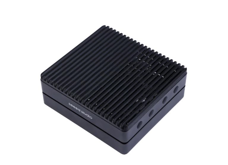 Image of Seeed Studio reComputer J4012-Edge AI Device with Jetson Orin NX 16GB Module, 4xUSB 3.2, M.2 Key E & Key M Slot, Aluminum case, Pre-Installed Jetpack System with NVIDIA Jetpack on 128GB NVMe SSD