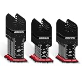 AMZWEI 16PCS Japanese Teeth Oscillating Tool Blade, CRV Extra Long Multi Tool Blade Kits for Wood Clean Cutting, Universal Oscillating Saw Blades Fit Dewalt Bosch Milwaukee Ryobi