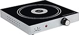 18 cm de diametro Jata V139 Cocina Vitrocerámica De Cuerpo Metálica, 2000 W, 0 Decibelios, Vitrotek, negro