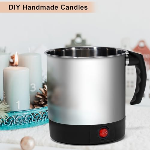 PP OPOUNT Candle Making Kit for Adults Beginners with 1.3L Stainless Steel Wax Melting Pot, Candle Wicks, Wick Pads, Wick Holders, Complete Candle Making Supplies, Ideal Home Activity, Gift Idea