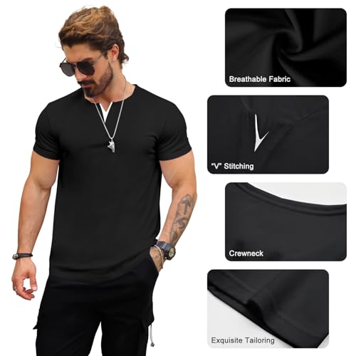 Mens V-Neck Shirt Casual Fashion Longline T Shirts Tee 6