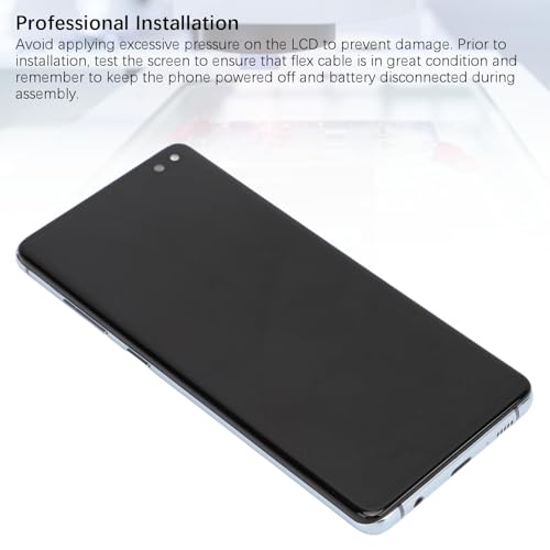 Écran pour Galaxy S10 Plus cassé résolu par ce numériseur d'assemblage complet avec cadre bleu - 3