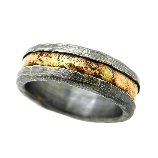viking wedding ring for men wedding band, cool mens ring, mens engagement band, celtic wedding band molten gold ring wood grain ring for him