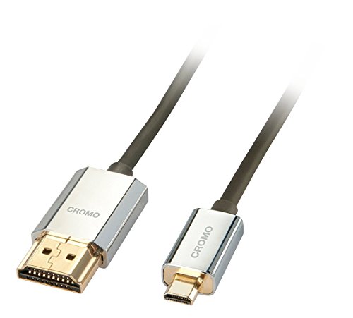 Câble HDMI vers Micro HDMI Lindy Cromo Slimline robuste certifié ATC de 3m