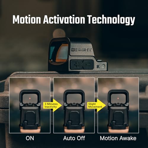 Image of OSIGHT K 6 MOA Open Reflex Sight, RMSc Red /Green Dot Sight | Side-Load Battery, Motion Sensor, Micro Dot Sight for Pistol, Parallax-Free Compact Optic for Concealed Carry