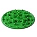 Sundlight Interactive Slow Feeder Dog and Cat Bowl for Fast Eaters,Non-slip Bottom,Food Grade Silicone Anti-gulp Dog Bowl,Green,Size S