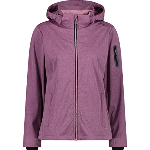 CMP - Leichte Softshell-Melange-Jacke für Damen mit abnehmbarer Kapuze,...