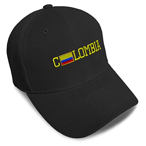 Speedy Pros Baseball Cap Colombia Colombian Embroidery Acrylic Dad Hats For Men & Women Strap Closure Black Design Only #TOP13