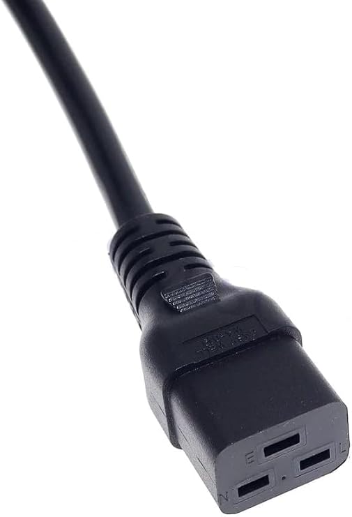 Toptekits Heavy-Duty C14 to C19 Power Cord Plug for Servers and Computers; IEC C14 to C19 Computer Cable Replacement, IEC Power Cable, 14AWG, UL Listed, 1m/3.3ft