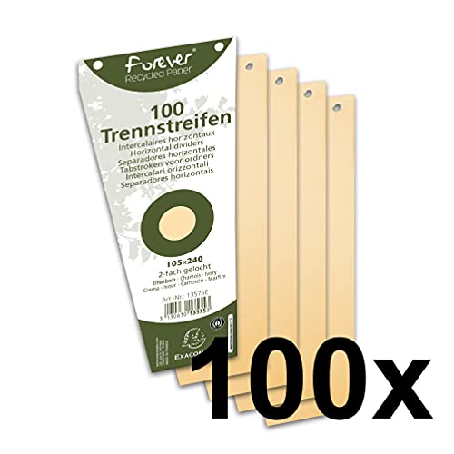 Exacompta 13575B 100er Pack Karton-Trennstreifen. Trapezform chamois. Für eine übersichtliche Anblage Ihrer Dokumente. Trennlaschen… – Ansicht 2