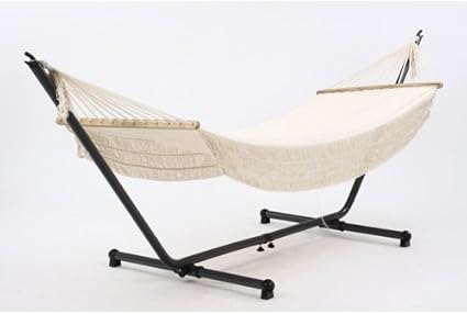 Hamac Sur Pied Metal Ecru Amazon Fr Jardin