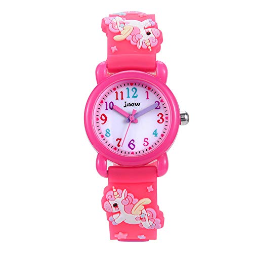 kissunKids Watches Girl Watches Ages 3-12 Sports Waterproof 3D Cute Cartoon Digital 7 Color Lights Wrist Watch for Kids