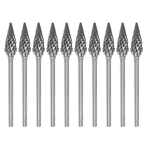 Fresas Carburo 10 pcs, 60° Cono, Doble Corte miniatura 1
