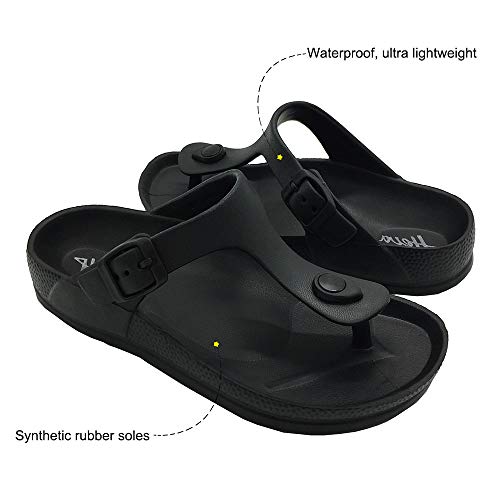 Luffymomo Comfort Footbed Eva Flip Fiop Thong Sandals For Womens (9 M Us Black) #TOP5