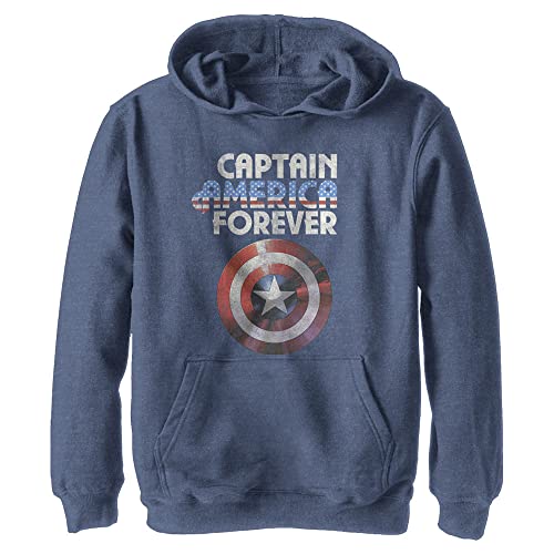 Sweat à capuche mixte enfant Captain America en coton doux et durable
