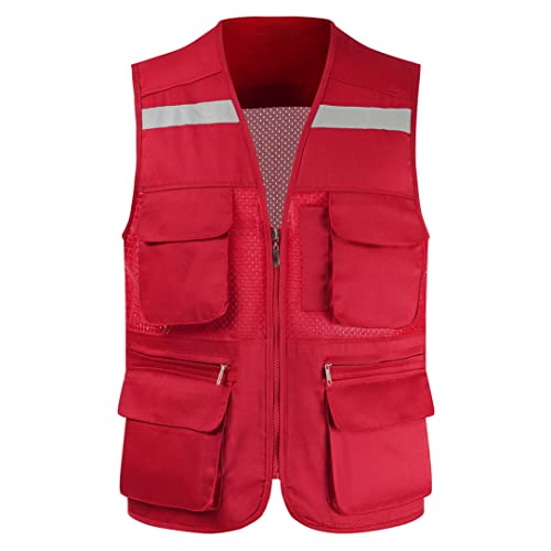 Men Multi-Pocket Classic Sleeveless Waistcoat Outdoor Photographer Fishing Jackets Vest3
