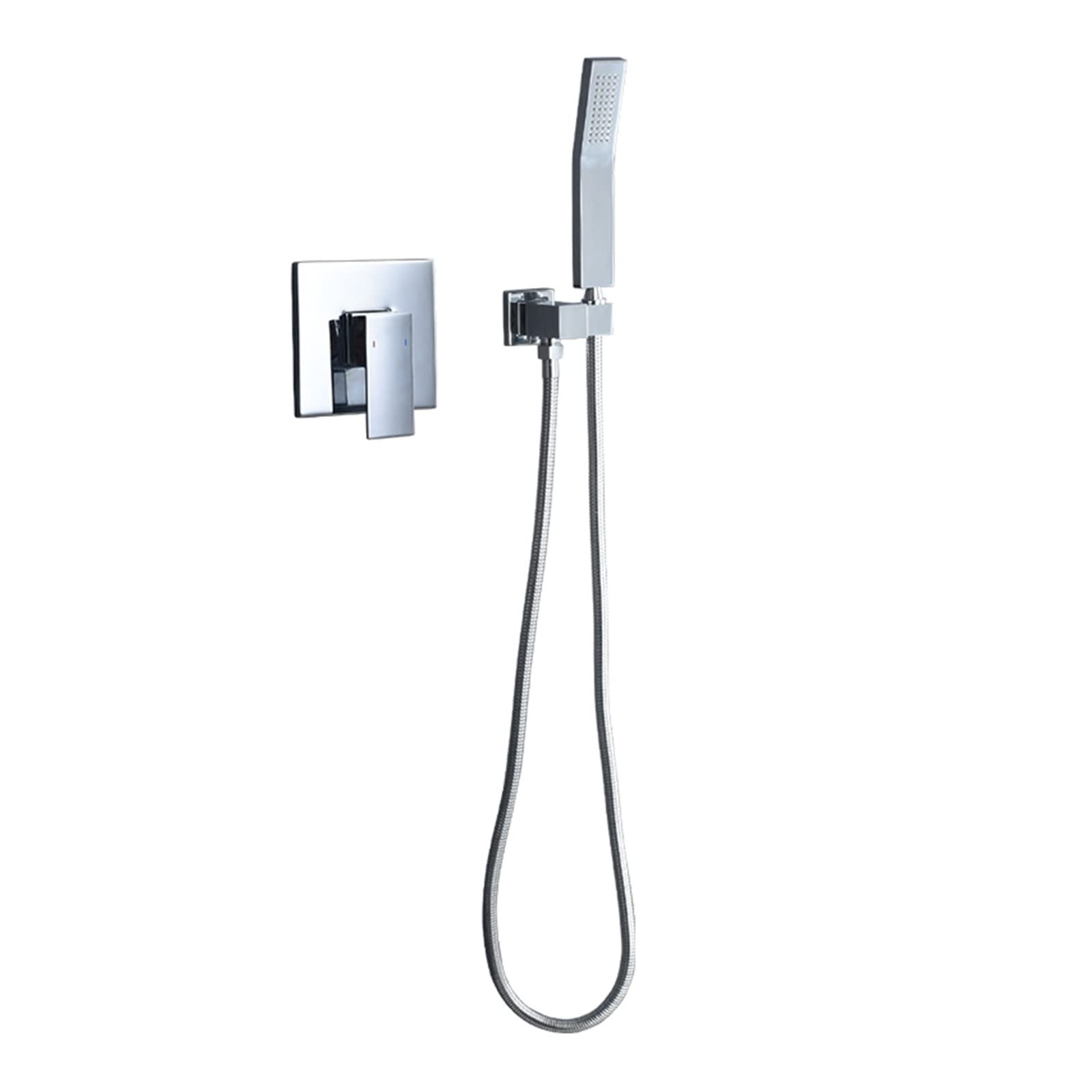 Pommeau de douche à main carré pour robinet encastré de salle de bain moderne