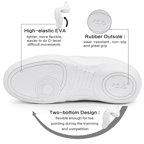 Image of CADIDL Cheer Shoes Women White Cheerleading Dance Shoes