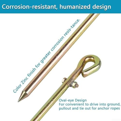 Pin de varilla de tierra para vallas eléctricas y antenas parabólicas con diseño roscado y eje de acero robusto para una conexión a tierra segura y estable (1 unidad) - imagen 3