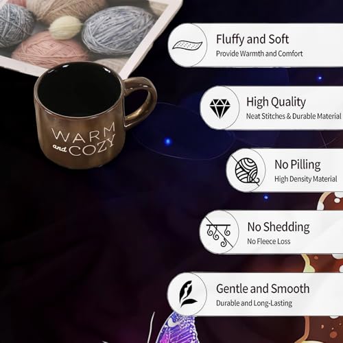 XCQHZYQ Kuscheldecke für Kinder leuchtender Schmetterling 130x150 cm Decke Fleecedecke Sofadecke Kinderdecke, Superweiche Flanell Wohndecke Geschenke für Jungen Mädchen – Bild 7