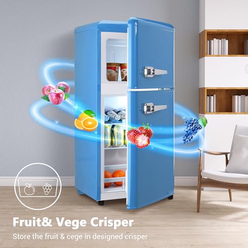 Janreay FLS-80G-BLUE Mini Refrigerator With Freezer 3.5 Cu.Ft thumb #1