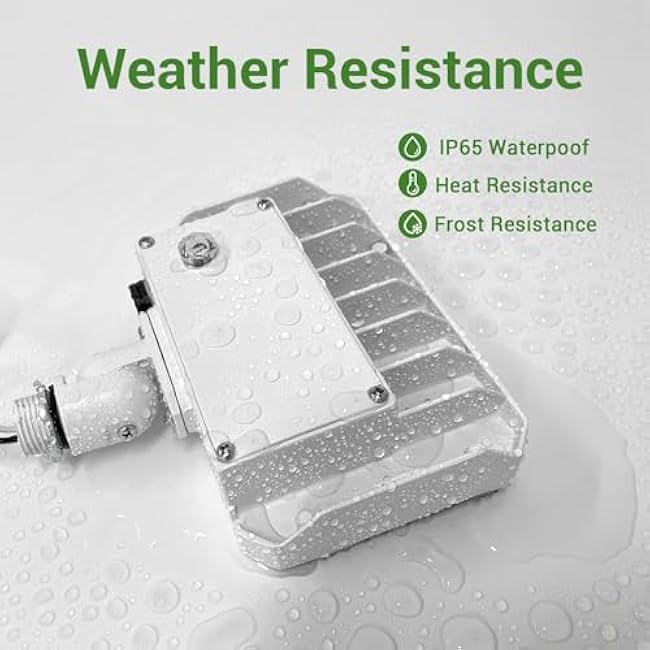30W LED Flood Light with Knuckle, Outdoor Security Fixture Light with Dusk-to-Dawn Photocell 5000K Daylight 4,050LM(200W Halogen Equivalent) IP65 Waterproof AC100-277V for Garage Yard