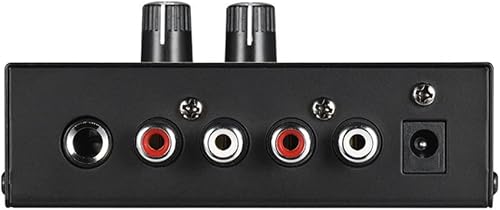 Miniatura 5 de Phono - Preamplificador de tocadiscos - Mini fonógrafo estéreo de audio, adaptador de corriente de CC separado de 12 V, entrada RCA, salida RCA y