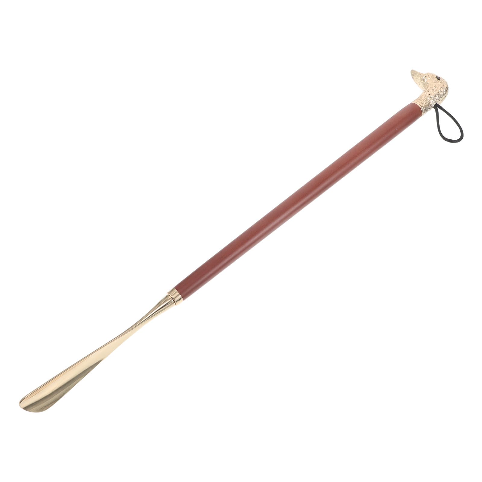 Calzador de Metal Mango Largo Ergonómico de 56cm para Personas Mayores y Mujeres Embarazadas, Diseño y Uso en Casa o Viaje