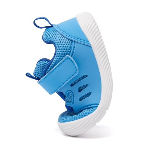 Image of MORENDL Toddler Sneakers Baby Boys & Girls Barefoot Shoes Lightweight Breathable Walking Running Tennis Athletic Sport Shoes