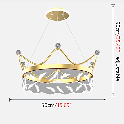Lustre télécommandé doré DKSNAJ avec éclairage suspendu salon réglable