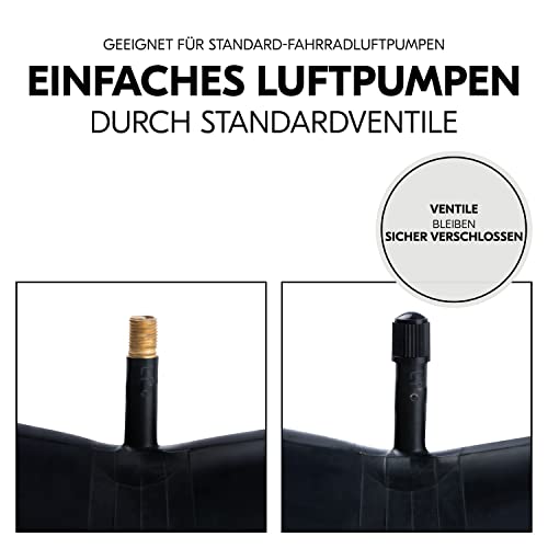 hauck Fahrradanhänger Schlauch Set 2x 20 Zoll Durchmesser inkl. Reifenheber, Ersatzreifen Schlauch für Fahrradanhänger hauck Dryk Duo & Dryk Duo Plus (Bike Trailer Repair Kit, Black)