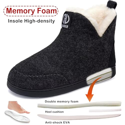 Filzstiefel Buguki Herren Plüschgefütterte Hüttenschuhe