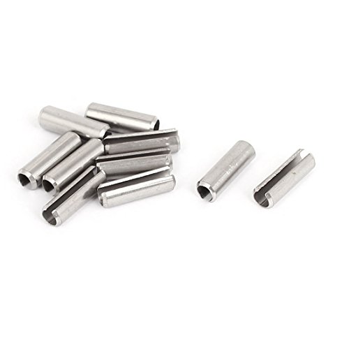 Aexit M6x20mm 304 Clamps Stainless Steel Split Spring Roll Dowel Pins Strap Clamps Fasteners 10Pcs