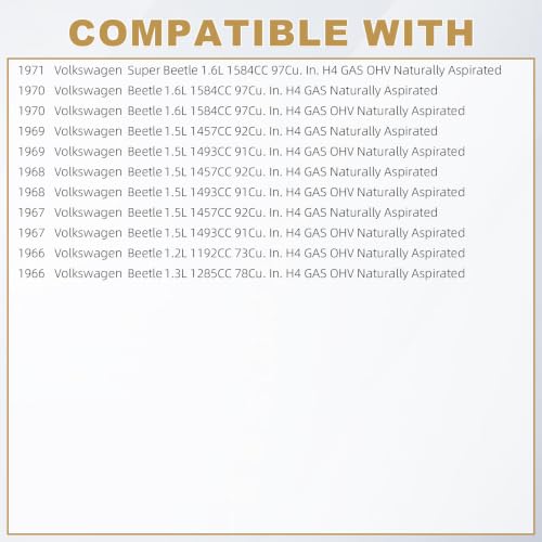 Image of Partsflow Engine Cylinder Head Gasket Set Compatible With 1963-1979 VW Beetle, Super Beetle 1.6L 1.5L 1.2L 1.3L