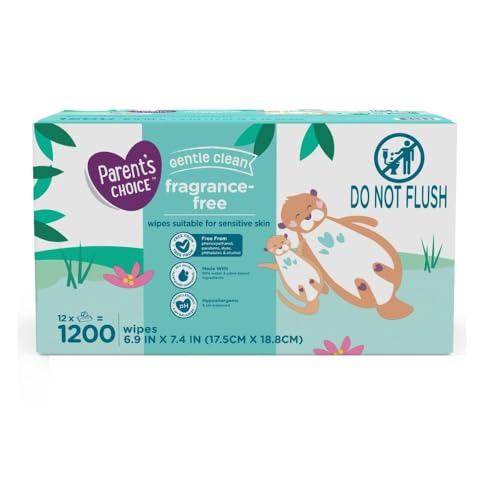 Image of Frragrance Free Baby Wipes, 1200 Count - Hypoallergenic And pH Balanced - Alcohol Free - No Harsh Iritants - Suitable For Sensitive Skin